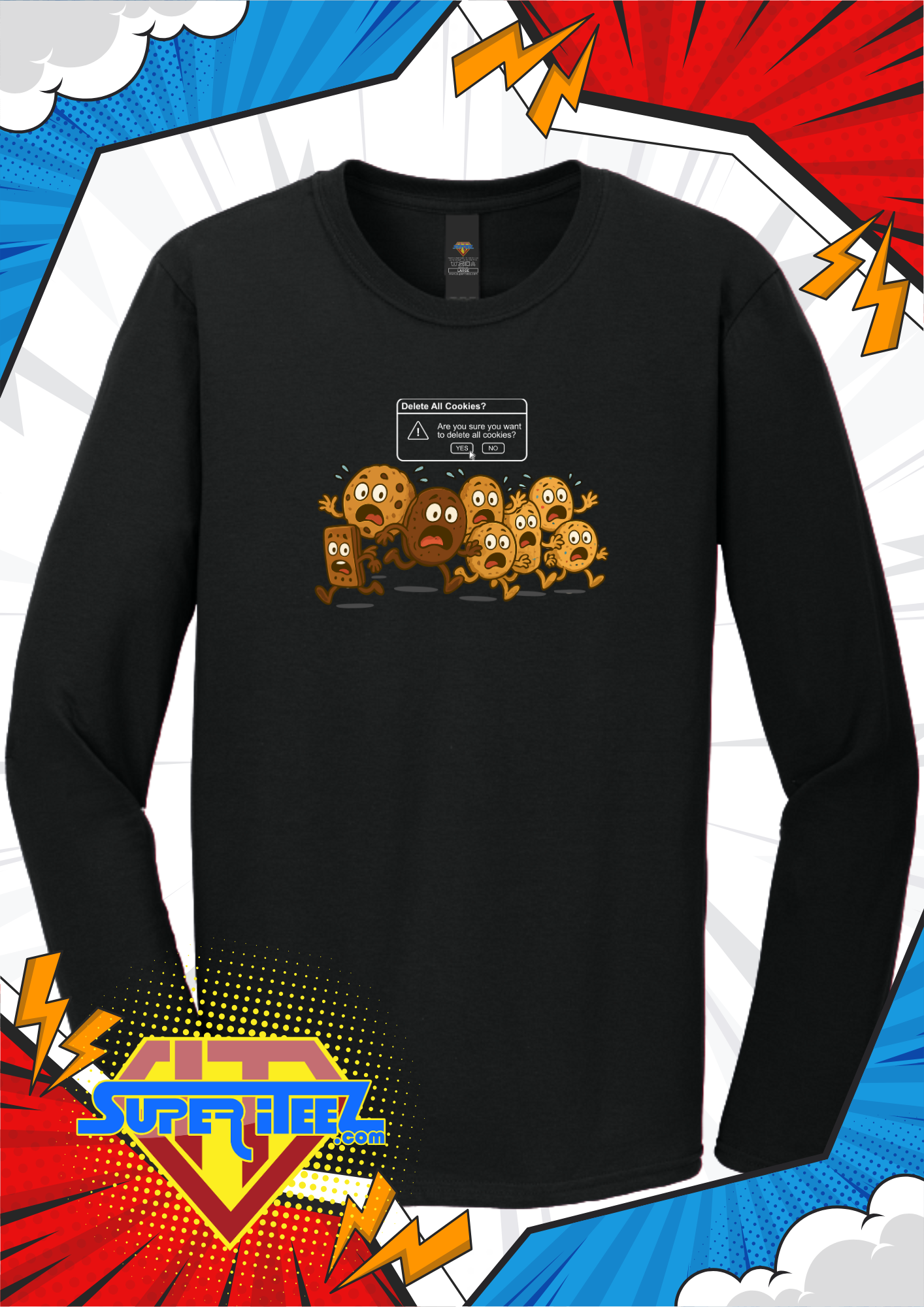 “Delete Cookies?” – The Sweetest Popup Message Tee