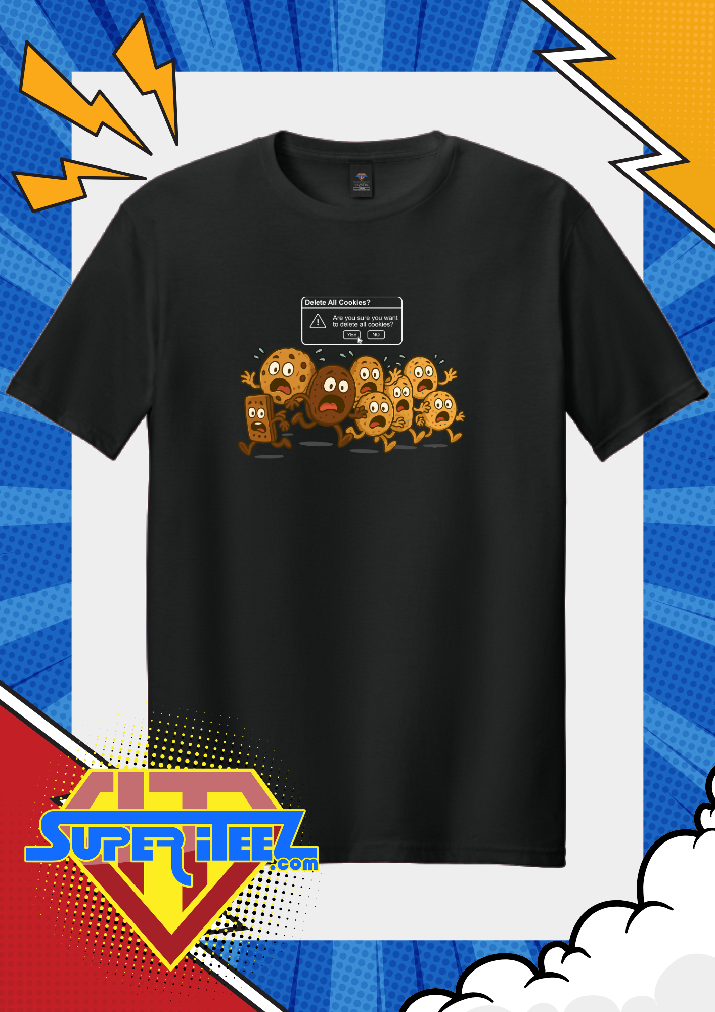 “Delete Cookies?” – The Sweetest Popup Message Tee