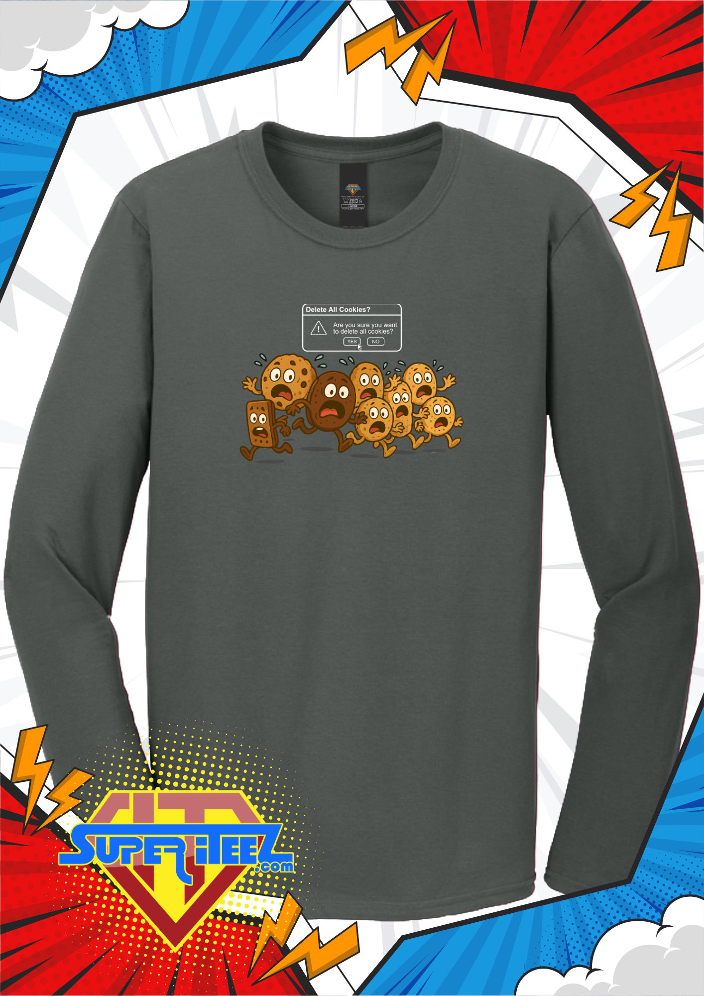 “Delete Cookies?” – The Sweetest Popup Message Tee