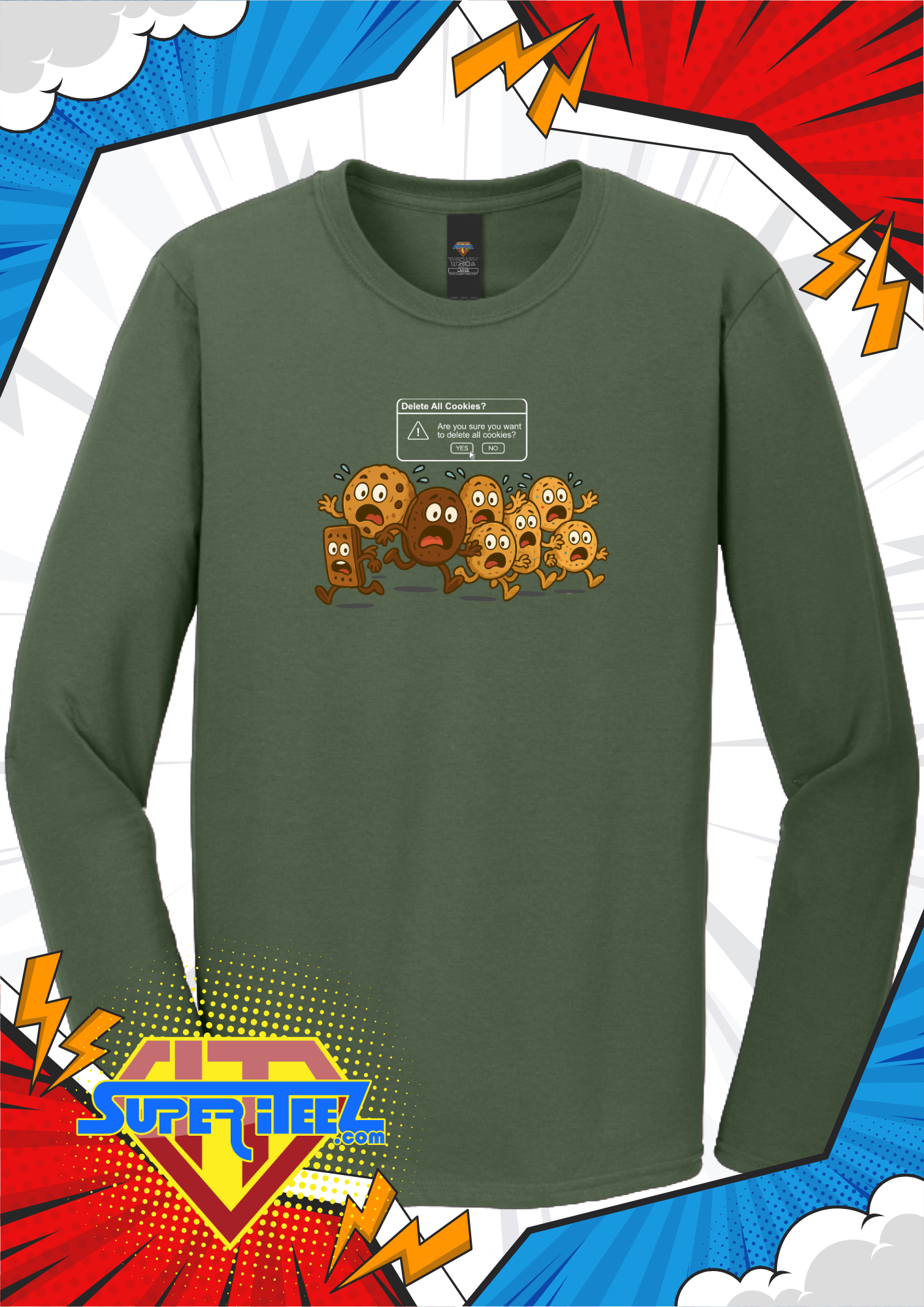 “Delete Cookies?” – The Sweetest Popup Message Tee