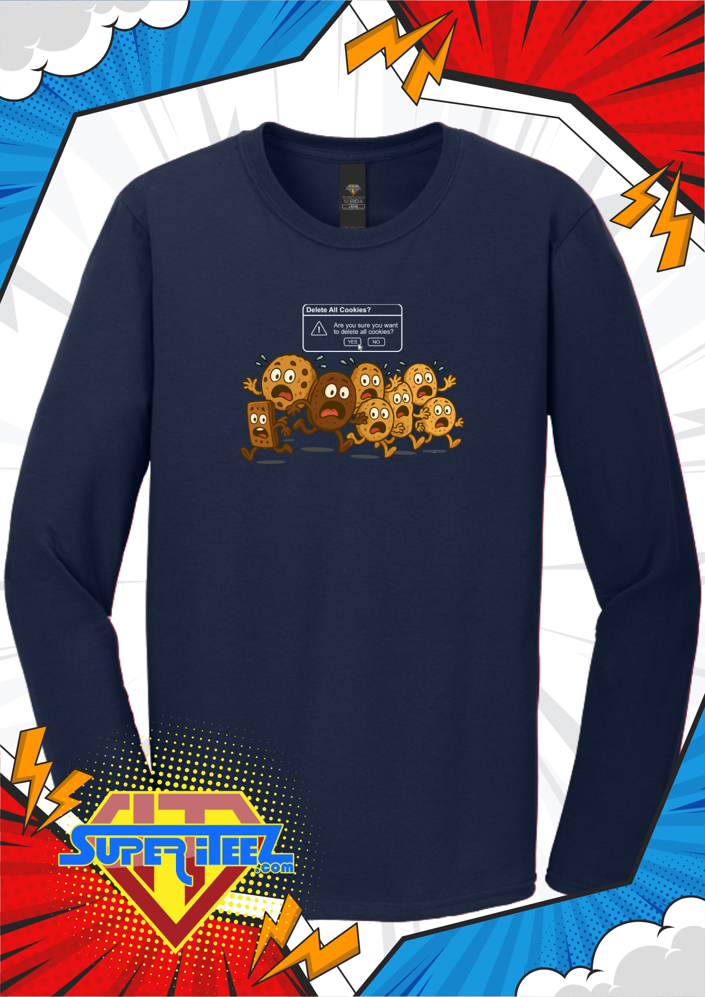 “Delete Cookies?” – The Sweetest Popup Message Tee