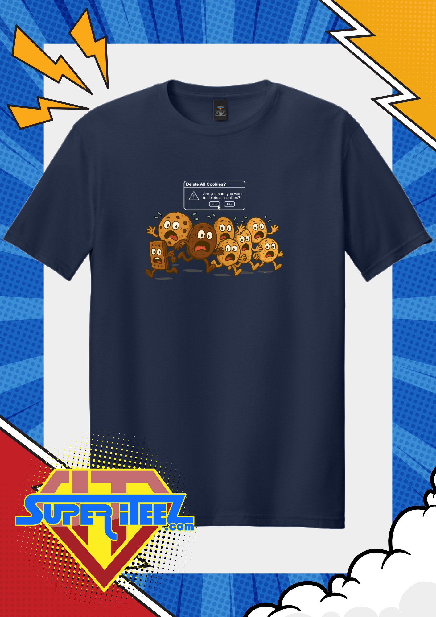 “Delete Cookies?” – The Sweetest Popup Message Tee