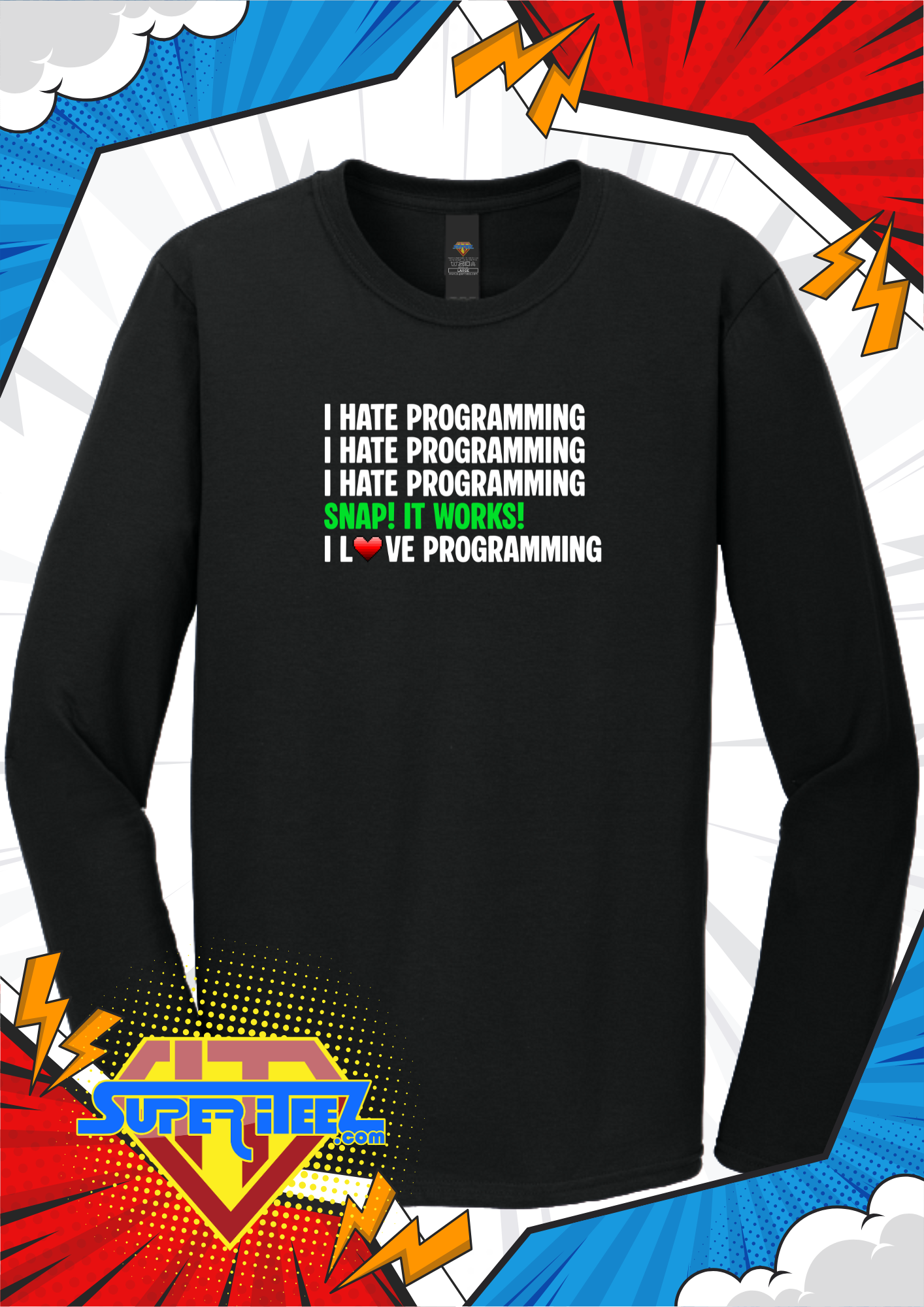 “I Hate Programming! I Love Programming!” – The Developer Mood Swing Tee