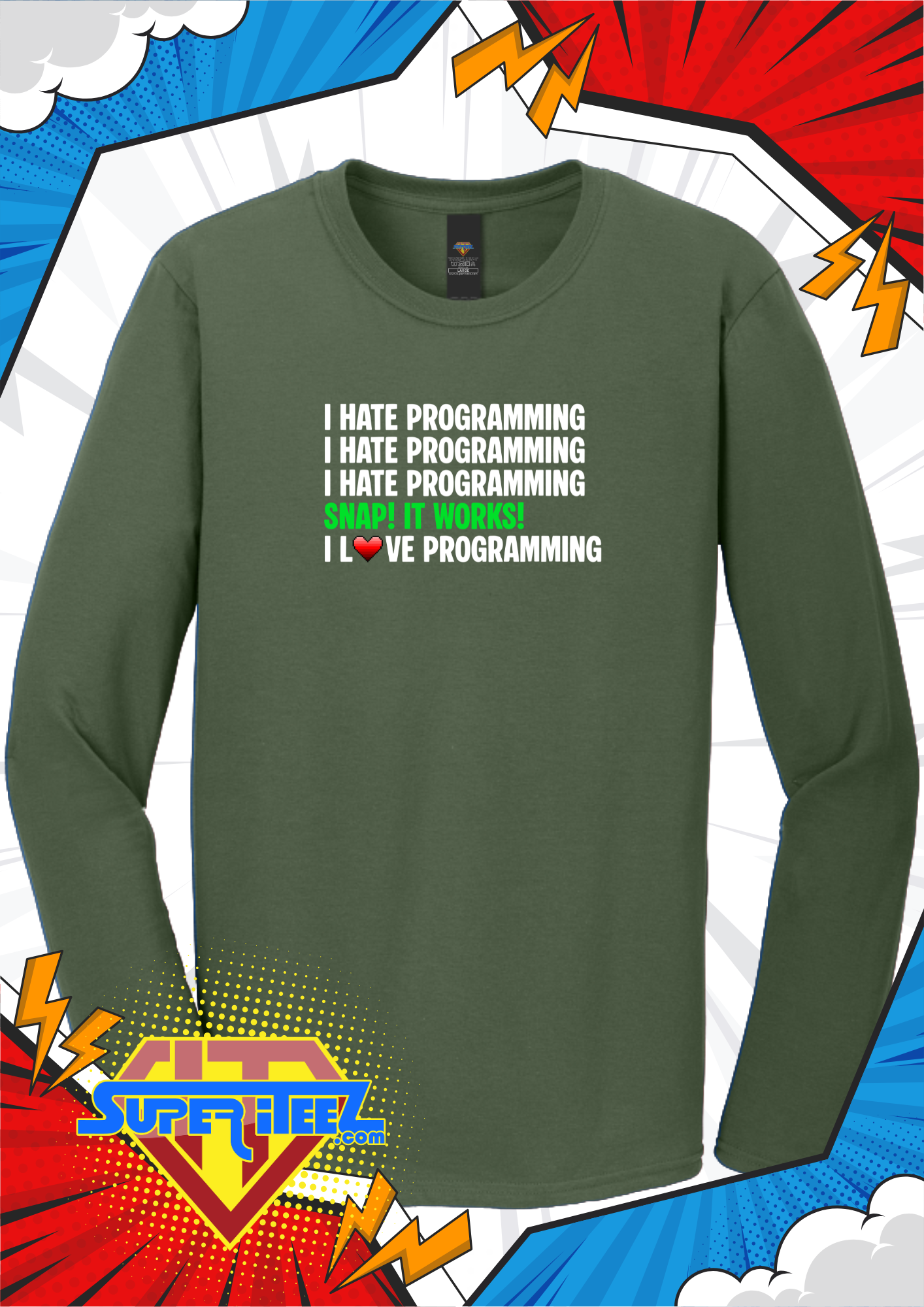 “I Hate Programming! I Love Programming!” – The Developer Mood Swing Tee