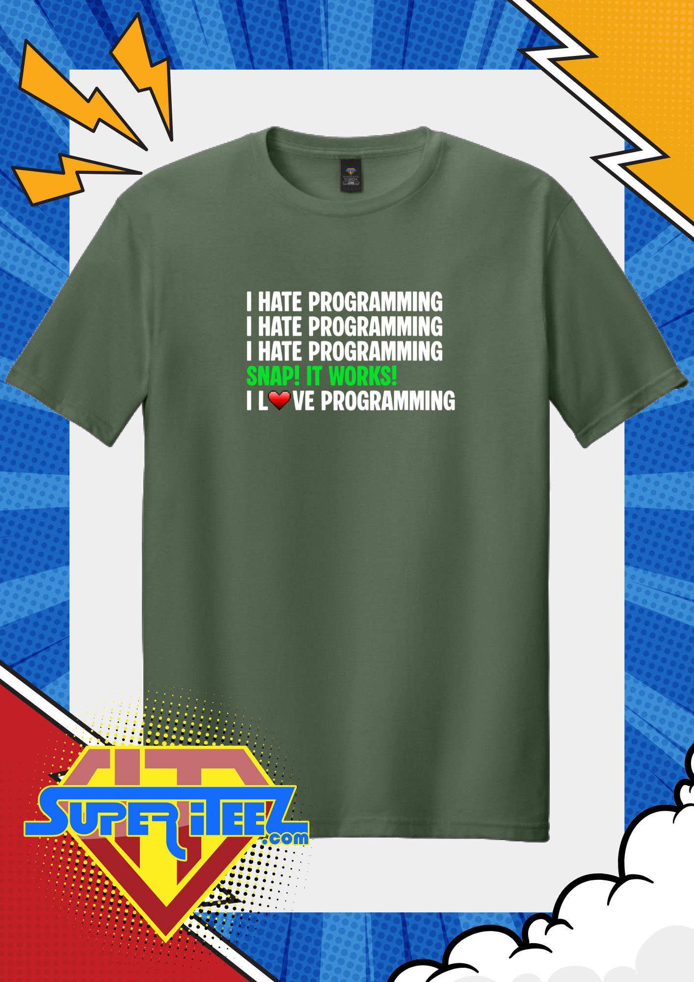 “I Hate Programming! I Love Programming!” – The Developer Mood Swing Tee