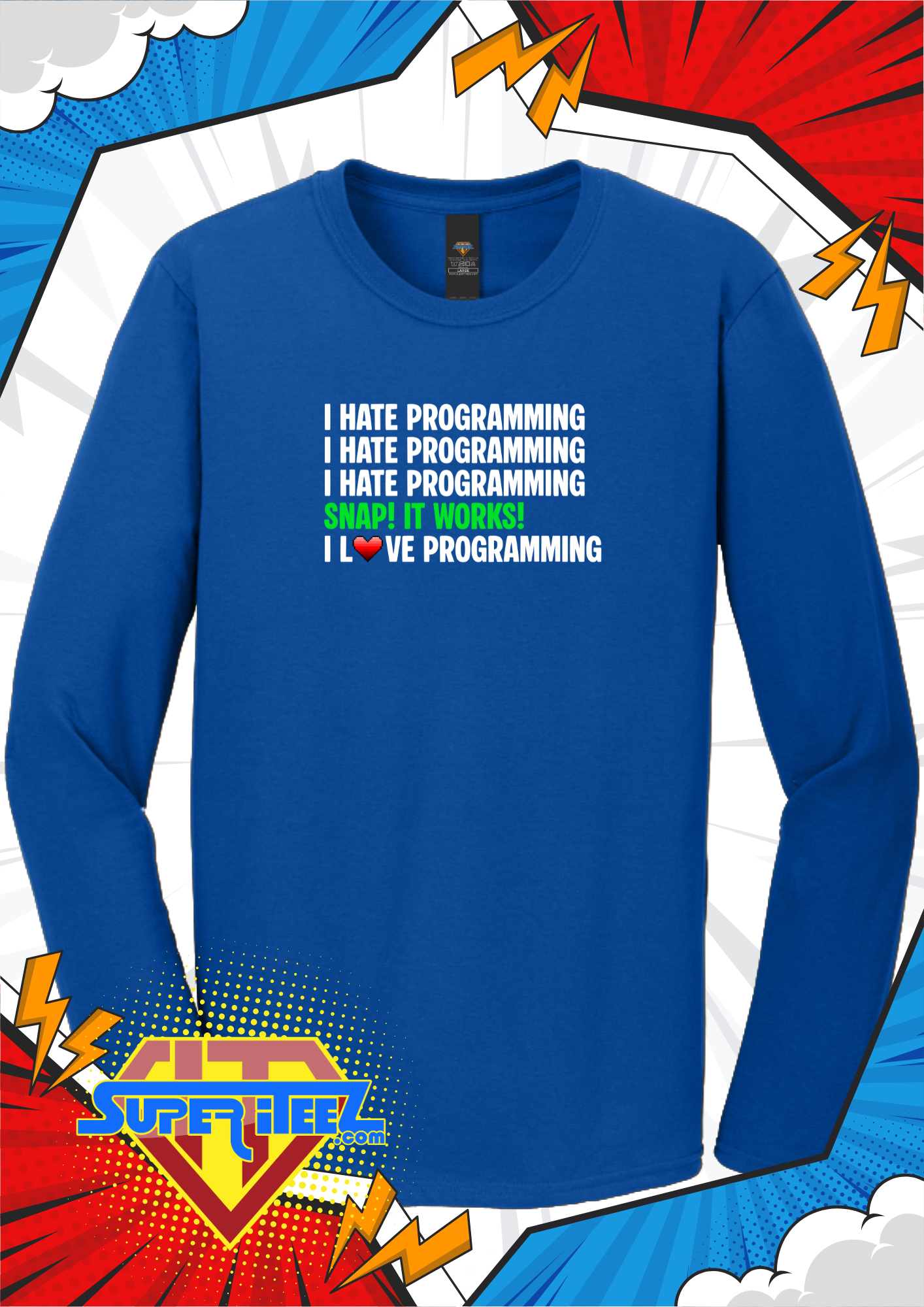 “I Hate Programming! I Love Programming!” – The Developer Mood Swing Tee