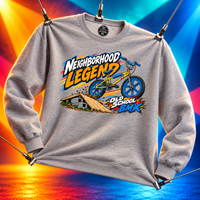 Load image into Gallery viewer, Old School BMX: Neighborhood Legend Tee &amp; Crewneck Sweatshirt