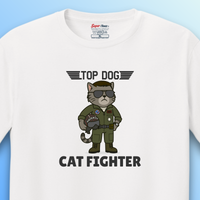 Load image into Gallery viewer, Top Dog Cat Fighter Tee &amp; Crewneck - The Cat Boss Collection