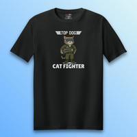 Load image into Gallery viewer, Top Dog Cat Fighter Tee &amp; Crewneck - The Cat Boss Collection