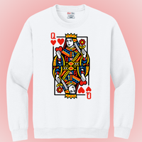 Load image into Gallery viewer, Queen of Hearts Valentine Tee &amp; Crewneck