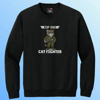 Load image into Gallery viewer, Top Dog Cat Fighter Tee &amp; Crewneck - The Cat Boss Collection