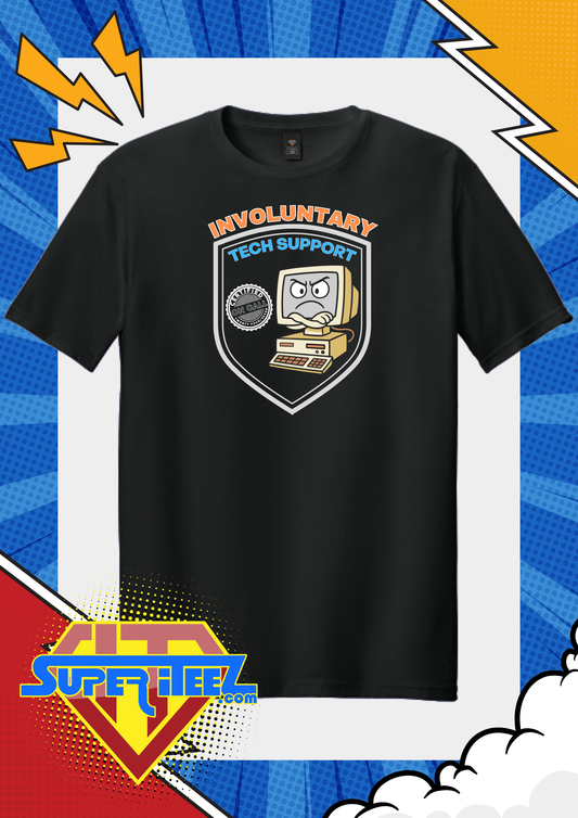 “Involuntary Tech Support – On Call 24/7” Tee