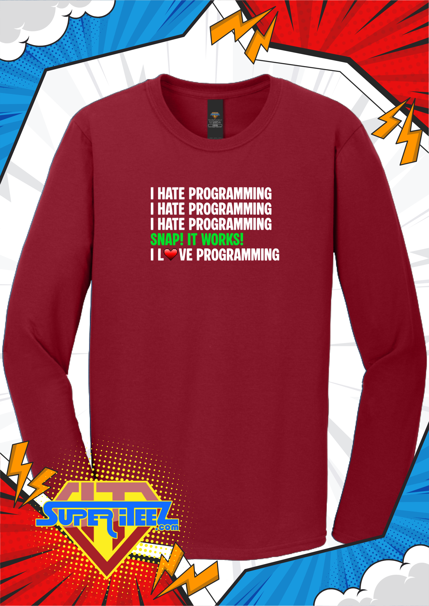 “I Hate Programming! I Love Programming!” – The Developer Mood Swing Tee