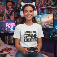 Load image into Gallery viewer, I PAUSED MY GAME TO BE HERE – TEE
