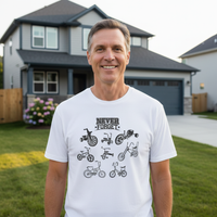 Load image into Gallery viewer, Never Forget - Pedal Power Tee &amp; Crewneck Sweatshirt -  Never Forget Collection