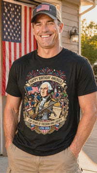 Load and play video in Gallery viewer, The Founder Tee - America 250 Collection