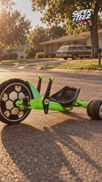 Load and play video in Gallery viewer, Old School Green Machine Tee &amp; Crewneck | Gen X Pedal Power Nostalgia