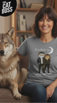 Load and play video in Gallery viewer, Purrlight Saga Romantic Tee - The Cat Boss Collection