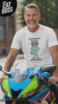 Load and play video in Gallery viewer, Laser Pointers, Bring It On Tee - The Cat Boss Collection